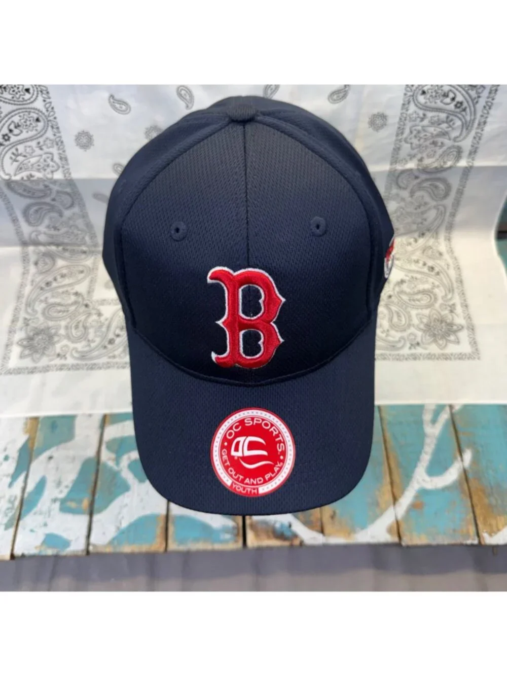 New OC Sports Boston Red Sox Youth Baseball Hat Navy Blue Adjustable Team Logo